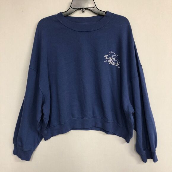 Old Navy Women Pullover Sweatshirt Top Size XL X-Large Blue Cotton Blend B169 15 - Picture 9 of 13